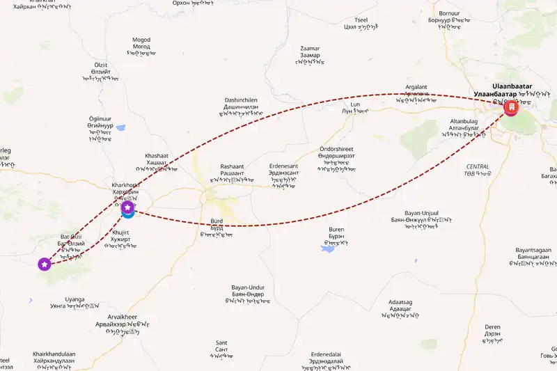 Backpacking in 7-day route