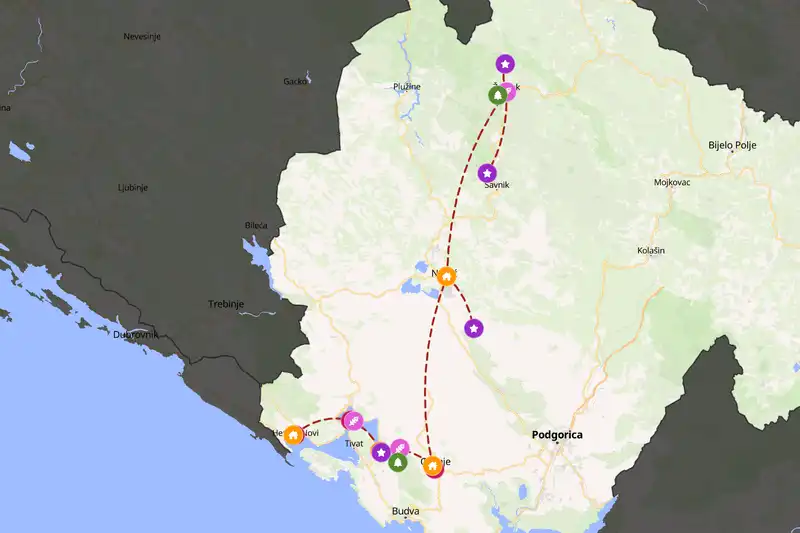 Backpacking in 10-day route