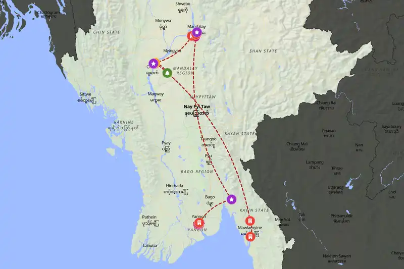 Backpacking in 15-day route