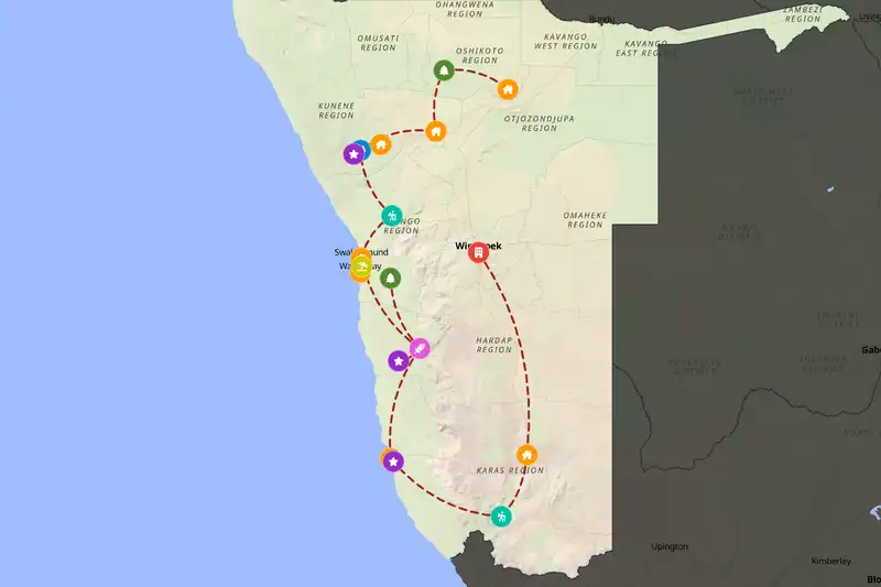 Backpacking in 15-day route