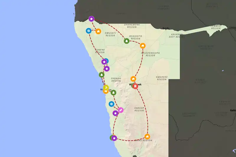 Backpacking in 15-day route