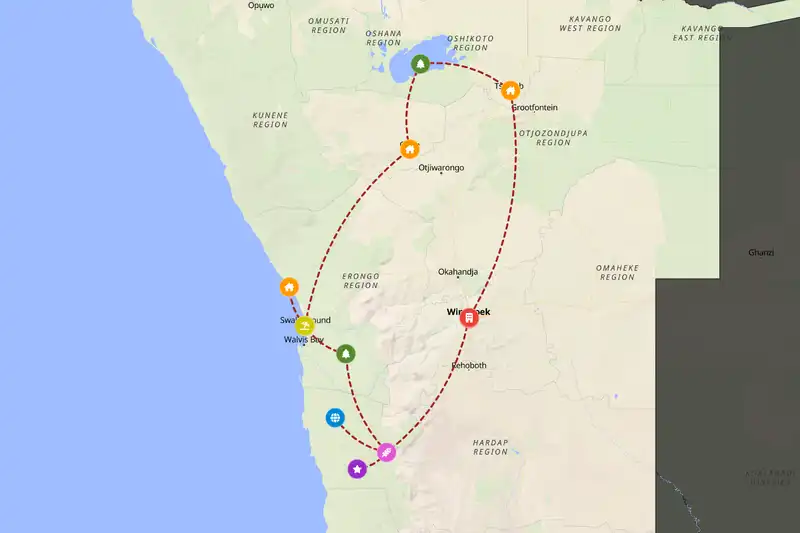 Backpacking in 10-day route