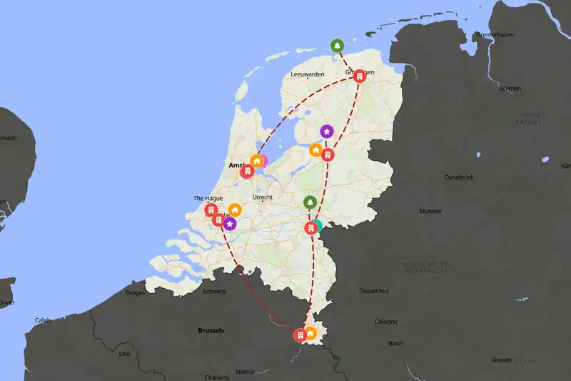 Backpacking in 15-day route
