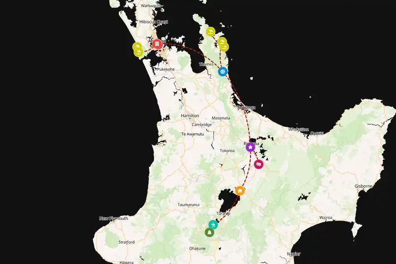 Backpacking in 7-day route