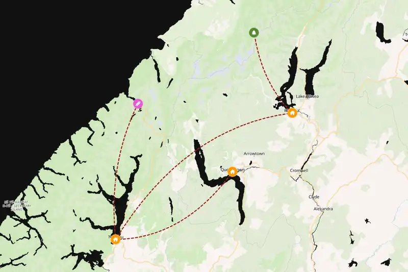 Backpacking in 7-day route