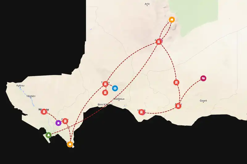 Backpacking in 15-day route