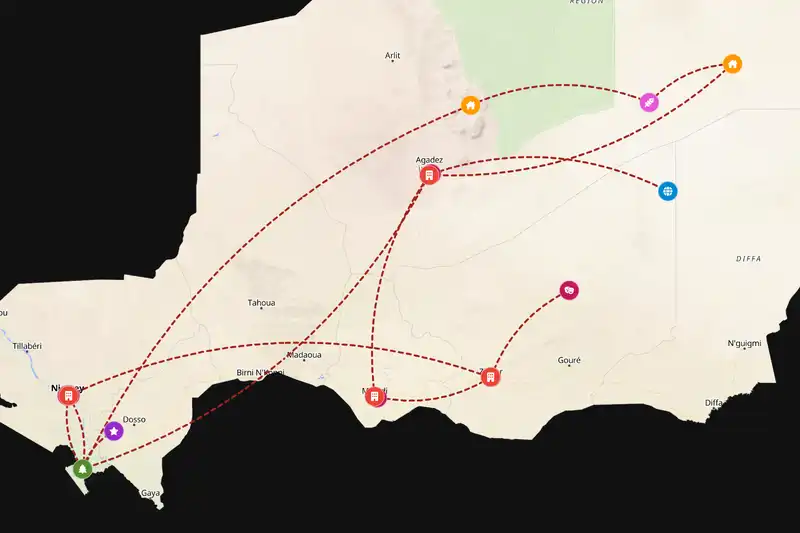 Backpacking in 15-day route