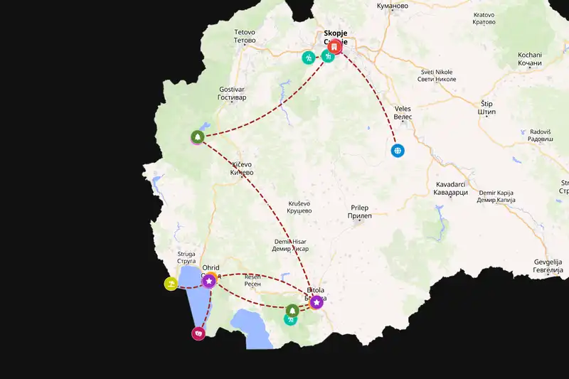 Backpacking in 5-day route