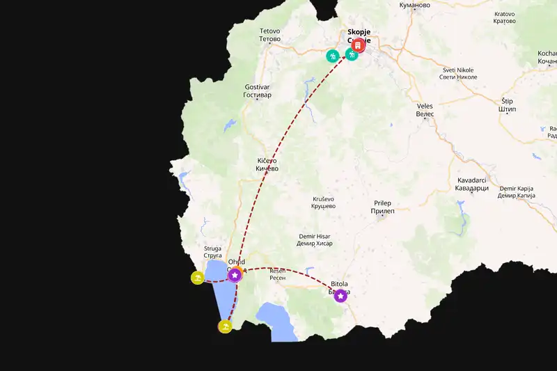 Backpacking in 3-day route