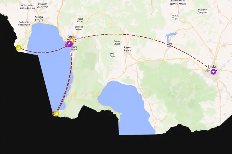 Backpacking in 2-day route
