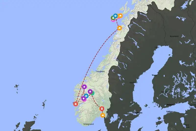 Backpacking in 15-day route