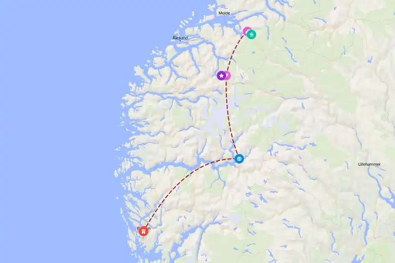 Backpacking in 5-day route