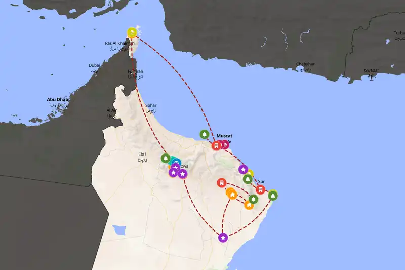 Backpacking in 15-day route