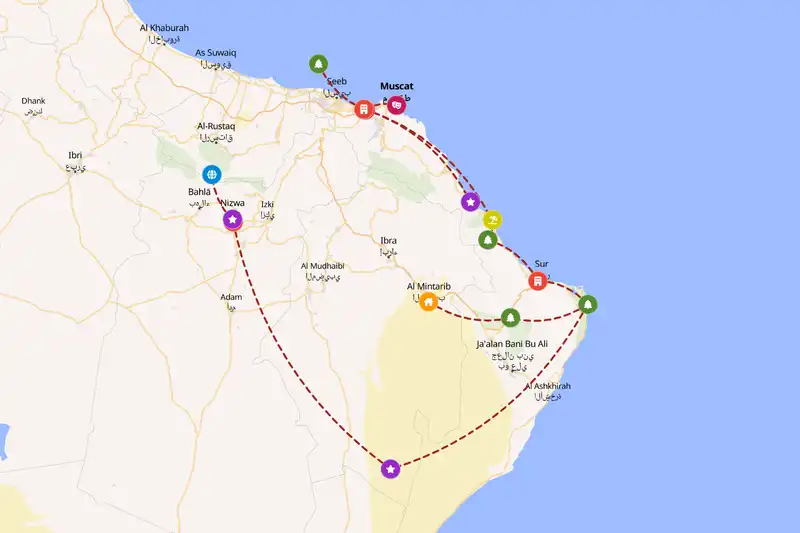 Backpacking in 10-day route
