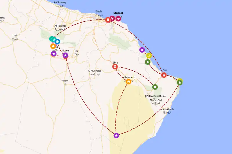 Backpacking in 10-day route