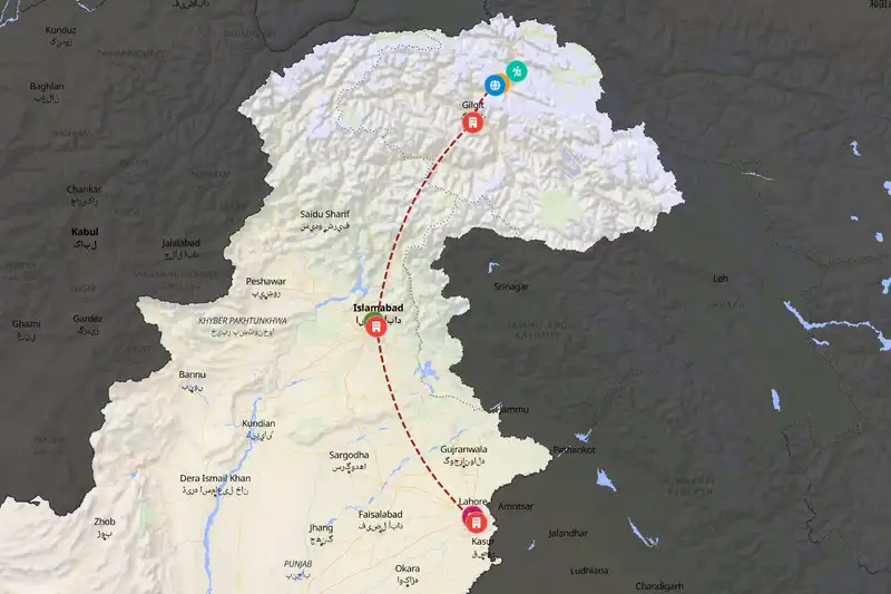 Backpacking in 14-day route