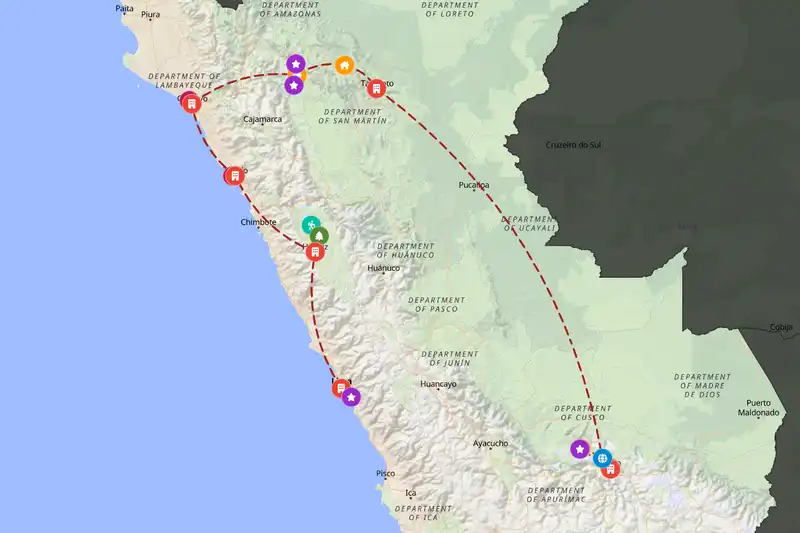 Backpacking in 21-day route