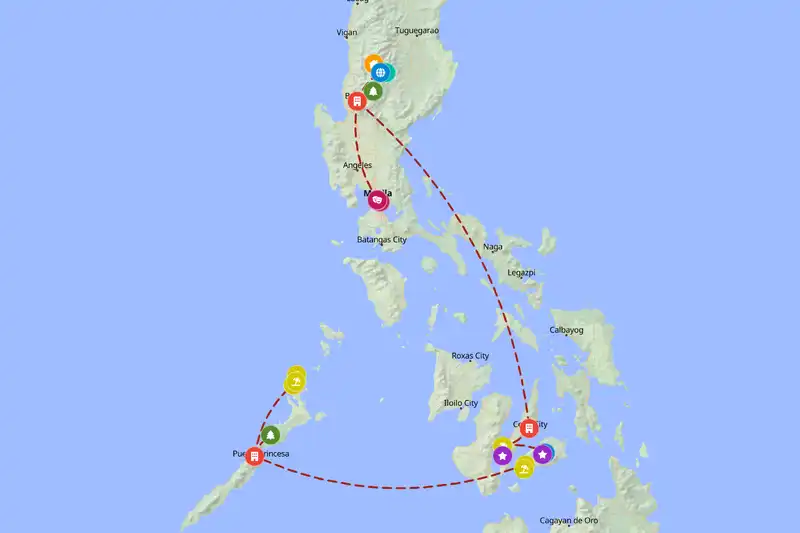 Backpacking in 21-day route