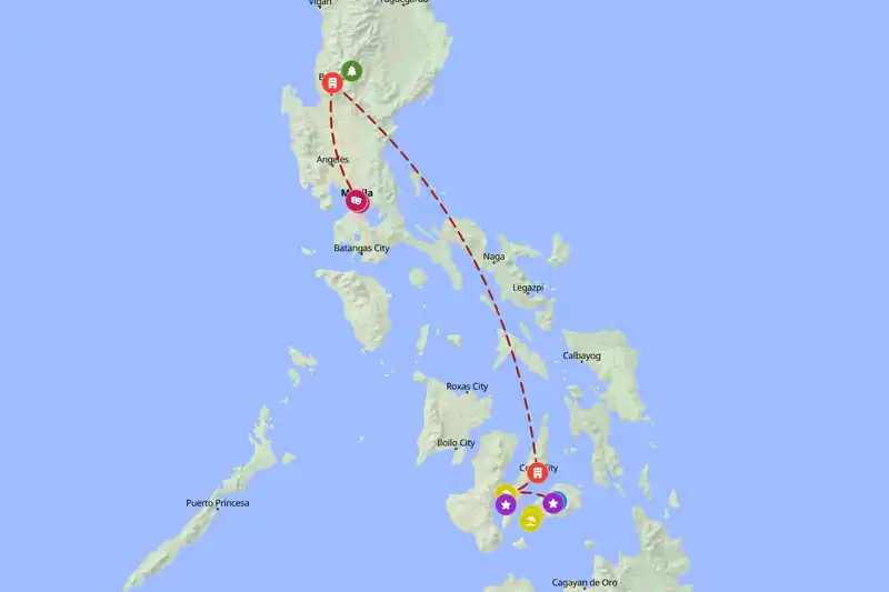 Backpacking in 14-day route