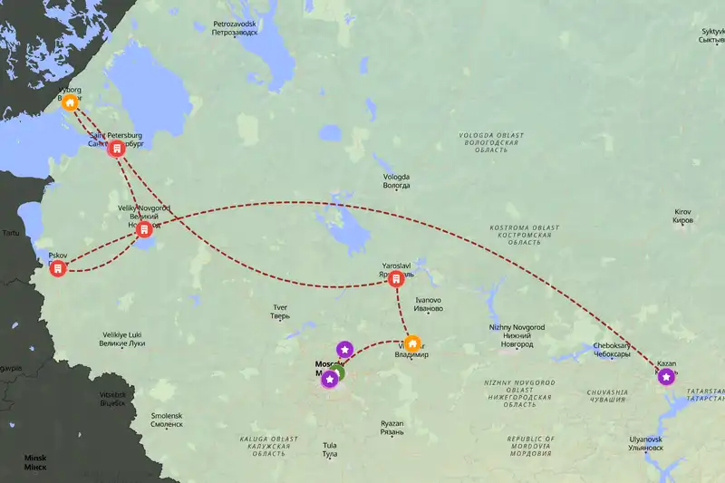 Backpacking in 21-day route