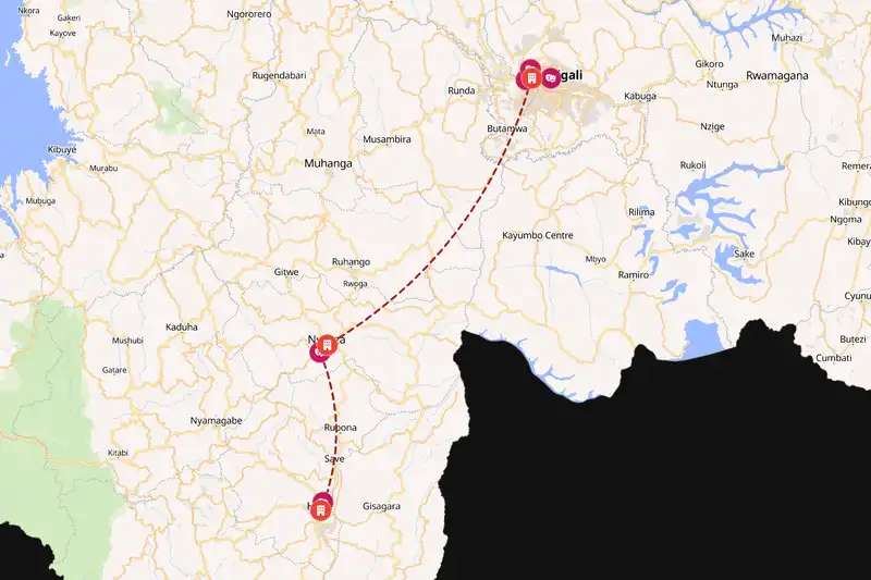 Backpacking in 3-day route
