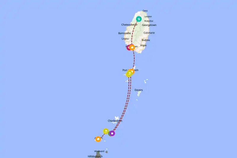Backpacking in 5-day route