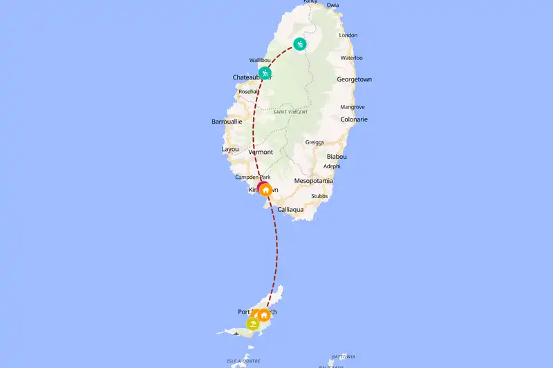 Backpacking in 3-day route
