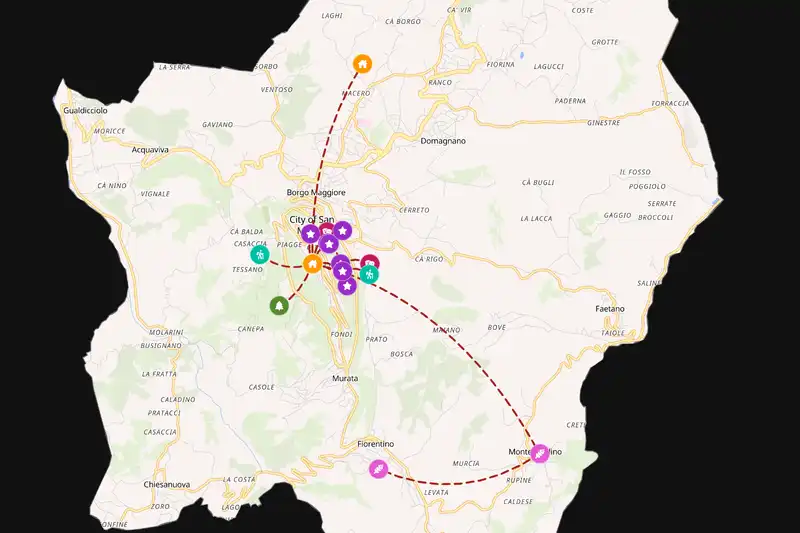 Backpacking in 5-day route