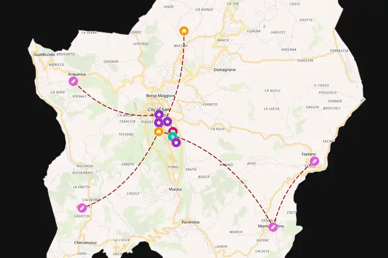 Backpacking in 5-day route