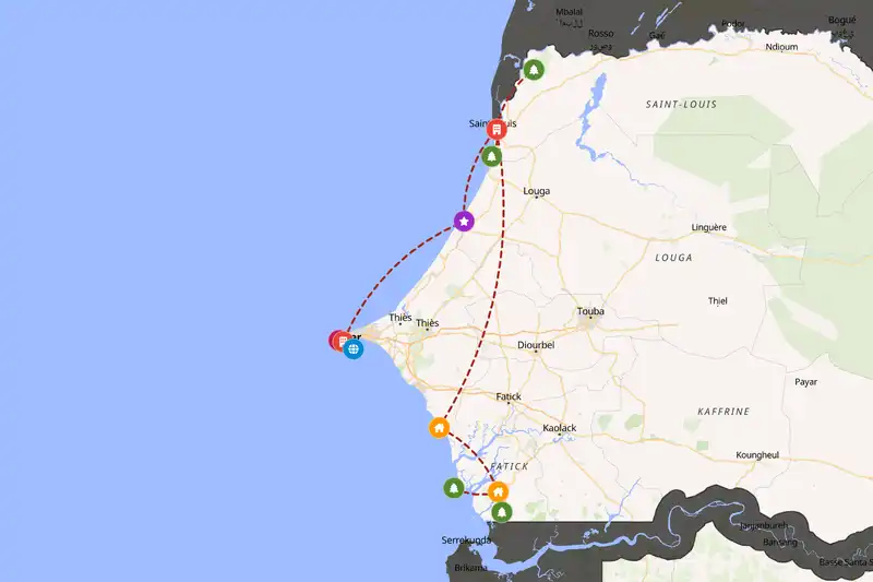Backpacking in 10-day route