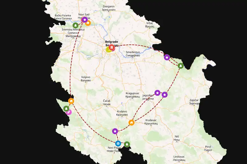 Backpacking in 15-day route
