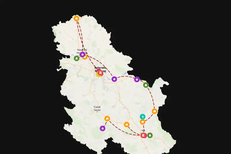 Backpacking in 15-day route