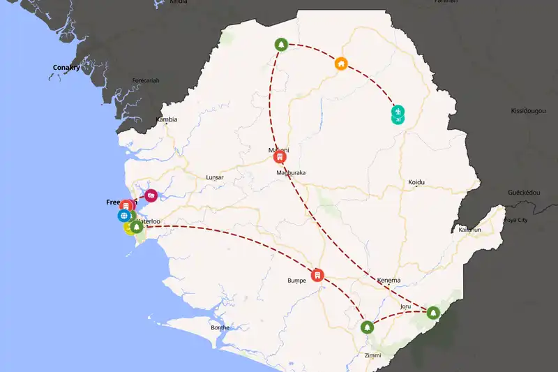 Backpacking in 15-day route