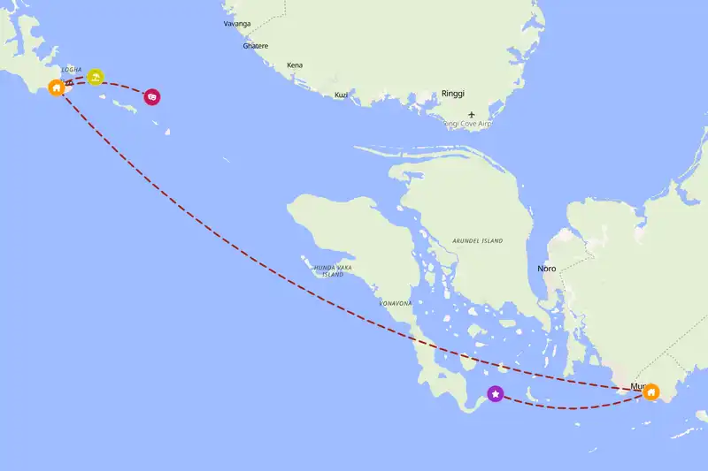 Backpacking in 5-day route