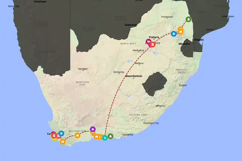Backpacking in 21-day route