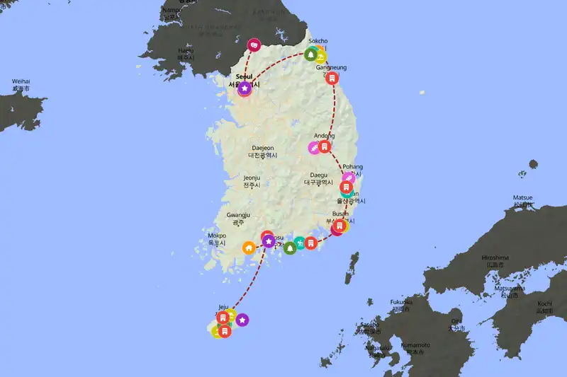 Backpacking in 21-day route