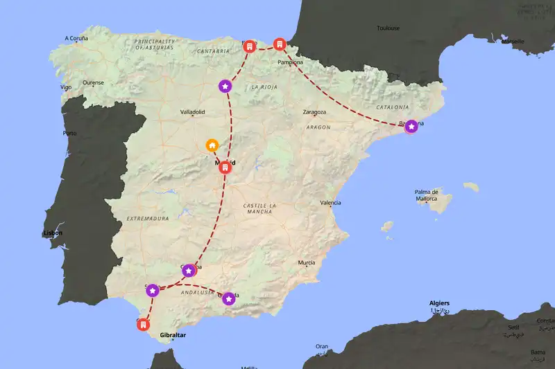 Backpacking in 21-day route