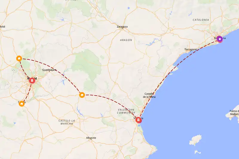 Backpacking in 14-day route