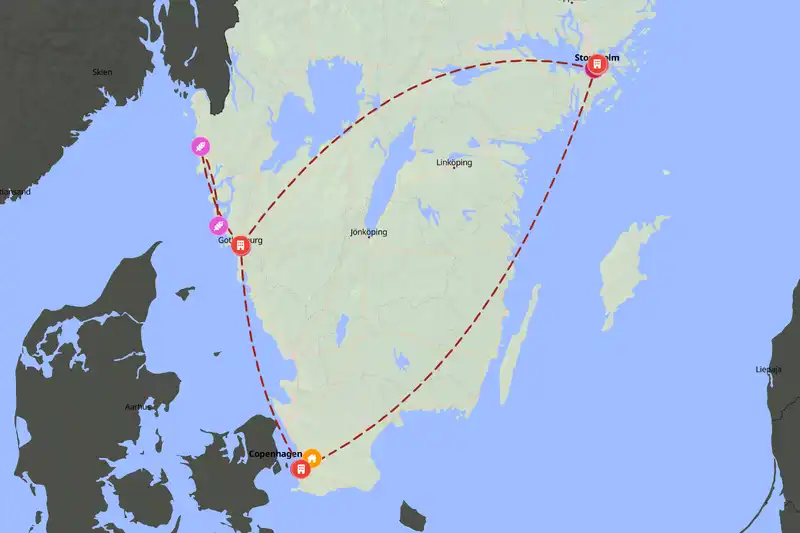 Backpacking in 10-day route