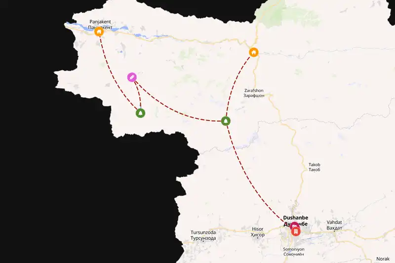 Backpacking in 5-day route