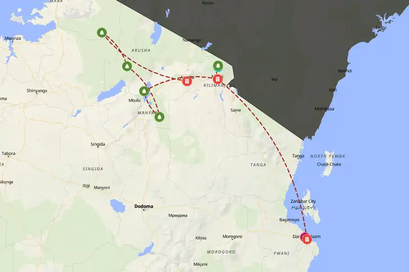 Backpacking in 14-day route