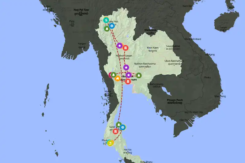 Backpacking in 21-day route