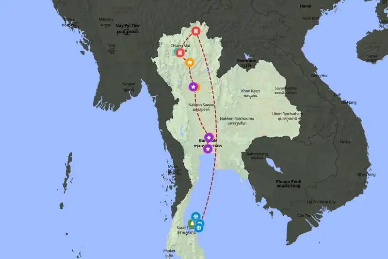 Backpacking in 21-day route