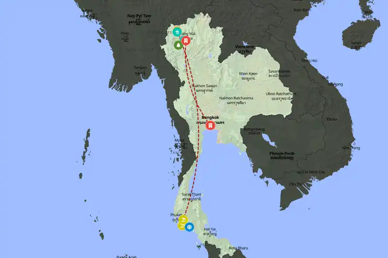 Backpacking in 14-day route