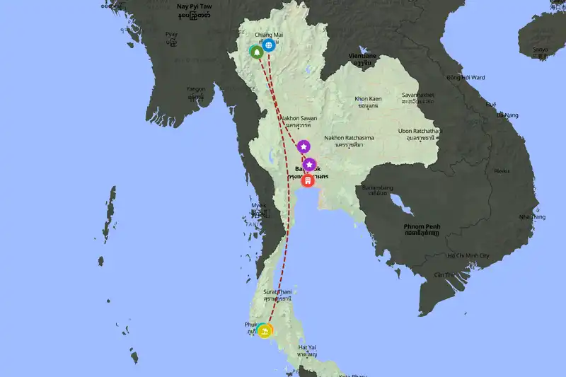Backpacking in 14-day route