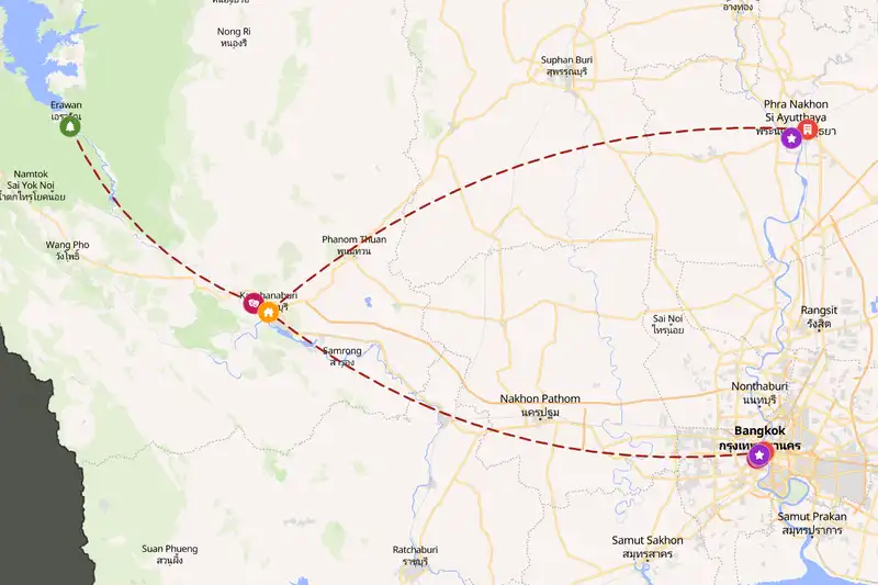 Backpacking in 7-day route
