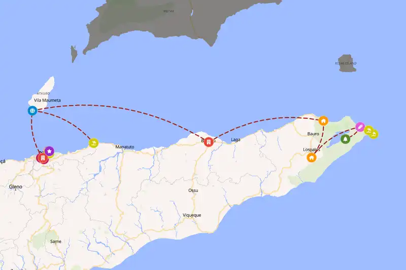 Backpacking in 5-day route