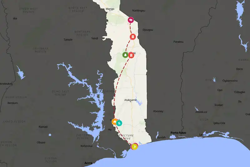 Backpacking in 5-day route