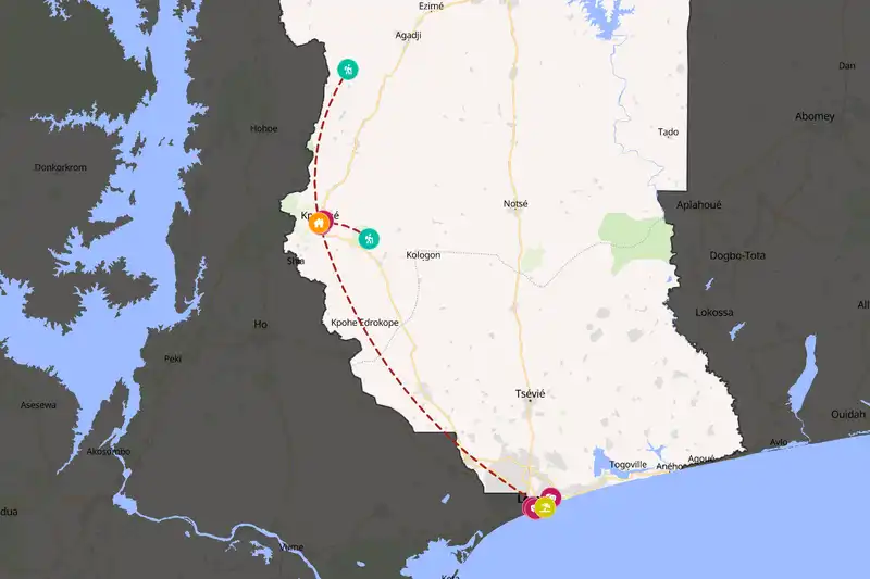 Backpacking in 3-day route