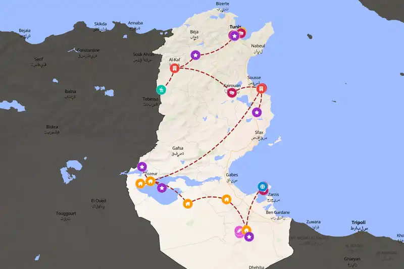 Backpacking in 15-day route